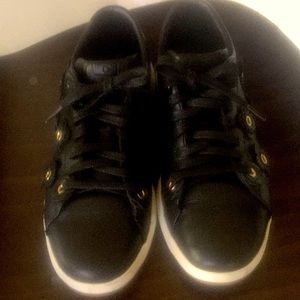 Cole Haan Blk Leather Tennis Shoes